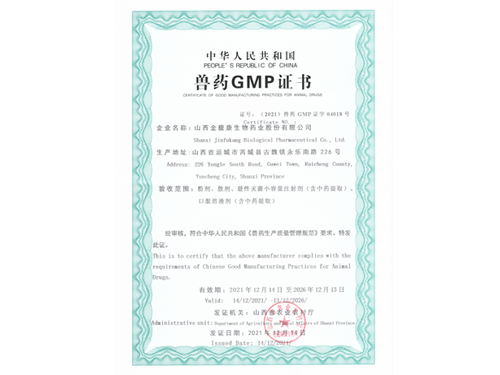 GMP證書